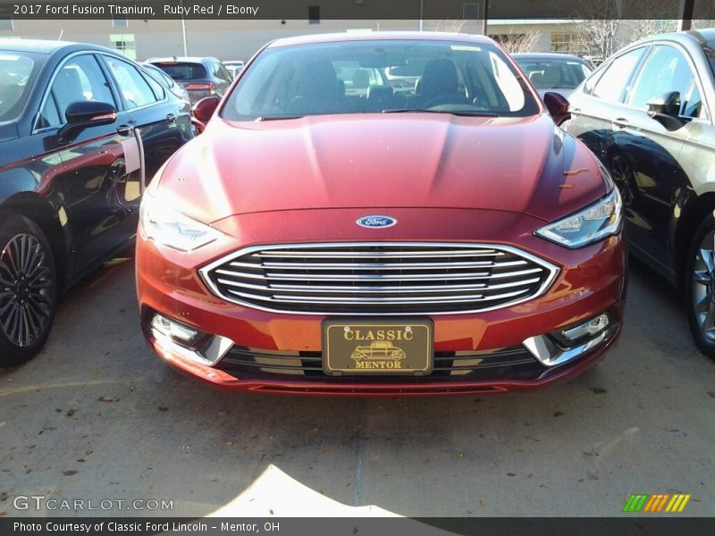 Ruby Red / Ebony 2017 Ford Fusion Titanium