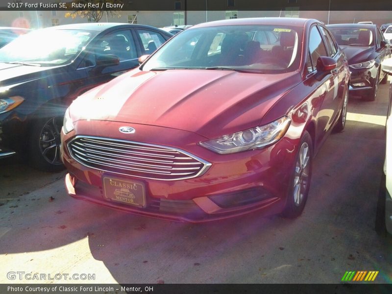 Ruby Red / Ebony 2017 Ford Fusion SE
