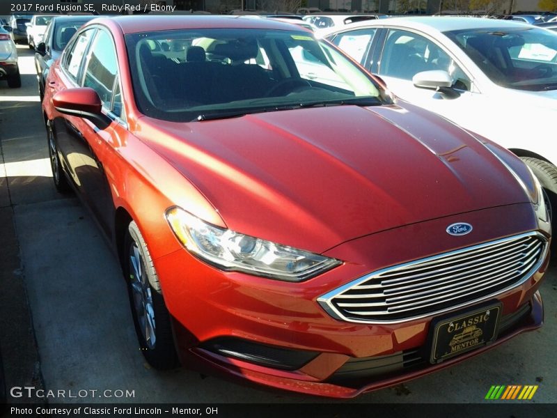 Ruby Red / Ebony 2017 Ford Fusion SE