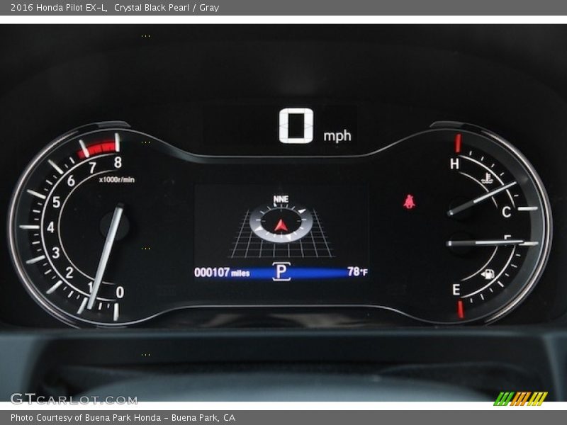 Crystal Black Pearl / Gray 2016 Honda Pilot EX-L