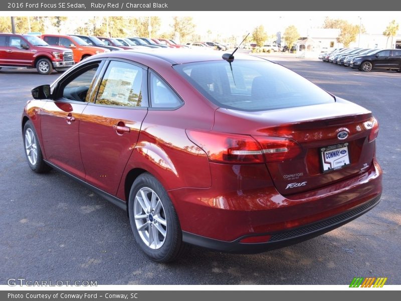 Ruby Red / Charcoal Black 2016 Ford Focus SE Sedan