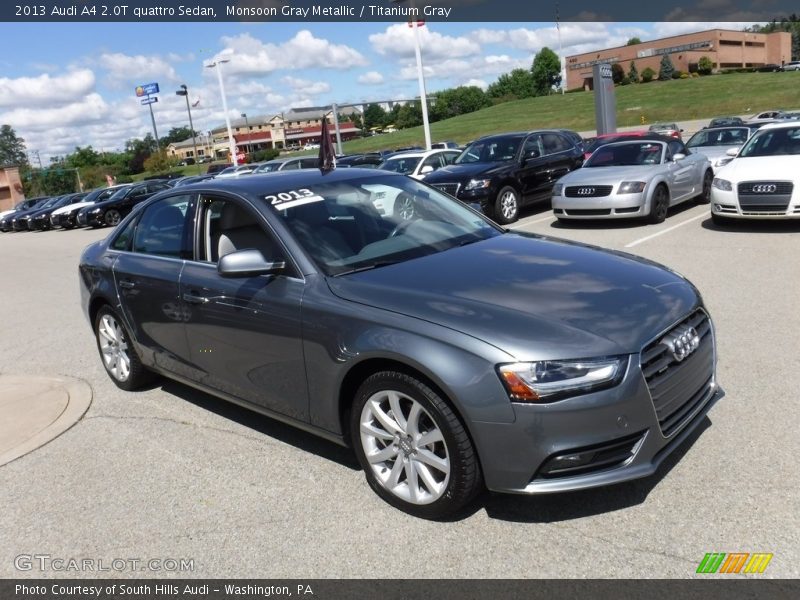 Monsoon Gray Metallic / Titanium Gray 2013 Audi A4 2.0T quattro Sedan