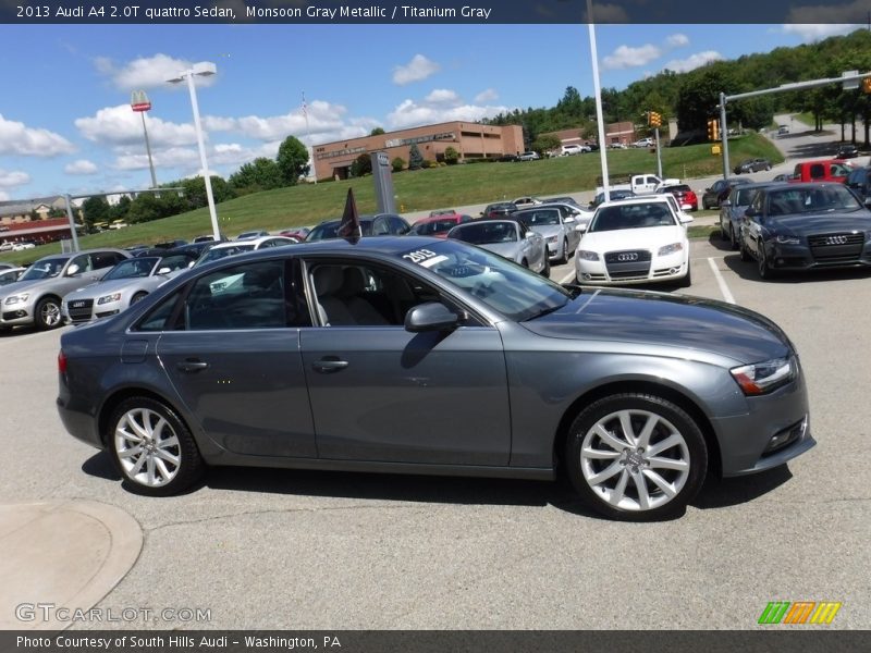 Monsoon Gray Metallic / Titanium Gray 2013 Audi A4 2.0T quattro Sedan