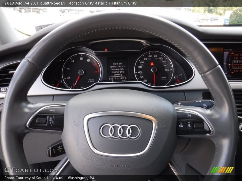 Monsoon Gray Metallic / Titanium Gray 2013 Audi A4 2.0T quattro Sedan