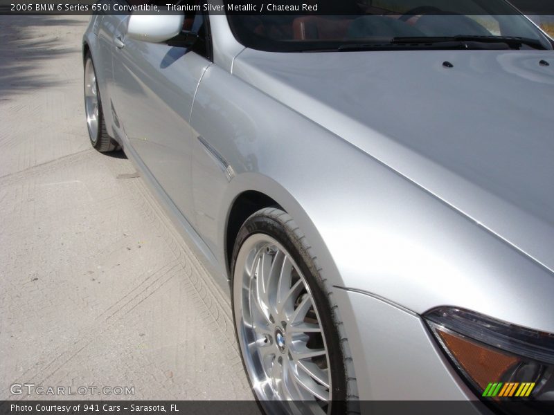 Titanium Silver Metallic / Chateau Red 2006 BMW 6 Series 650i Convertible