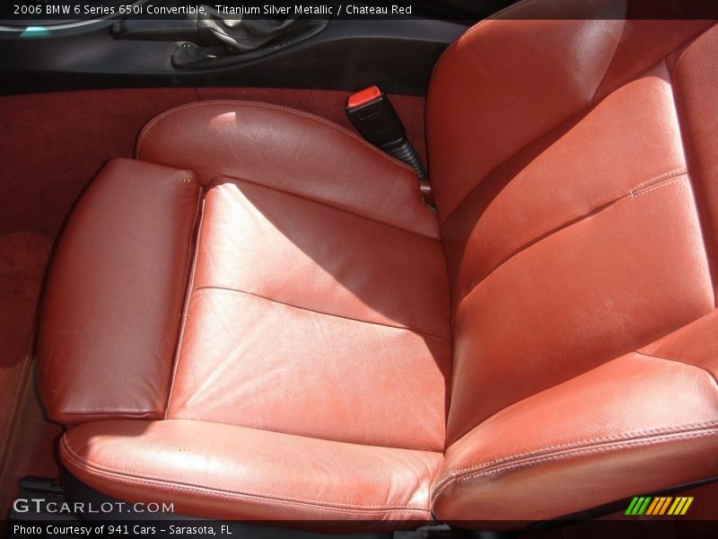 Titanium Silver Metallic / Chateau Red 2006 BMW 6 Series 650i Convertible