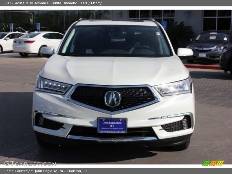 White Diamond Pearl / Ebony 2017 Acura MDX Advance
