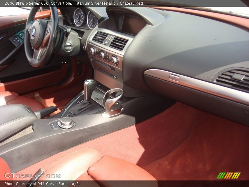 Titanium Silver Metallic / Chateau Red 2006 BMW 6 Series 650i Convertible