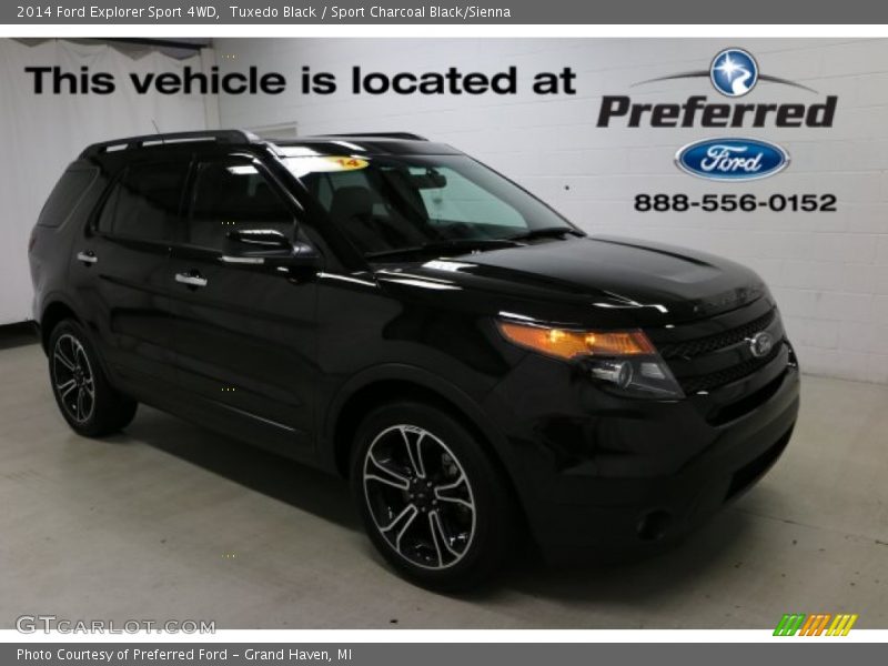 Tuxedo Black / Sport Charcoal Black/Sienna 2014 Ford Explorer Sport 4WD