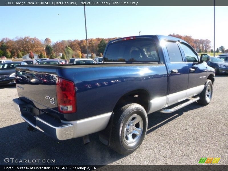 Patriot Blue Pearl / Dark Slate Gray 2003 Dodge Ram 1500 SLT Quad Cab 4x4