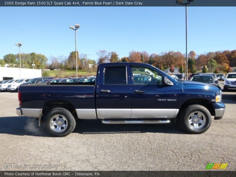 Patriot Blue Pearl / Dark Slate Gray 2003 Dodge Ram 1500 SLT Quad Cab 4x4
