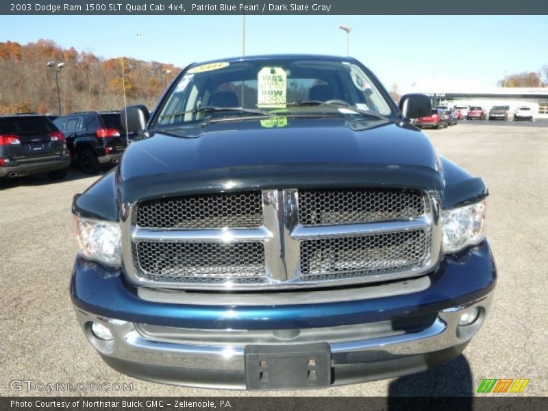 Patriot Blue Pearl / Dark Slate Gray 2003 Dodge Ram 1500 SLT Quad Cab 4x4