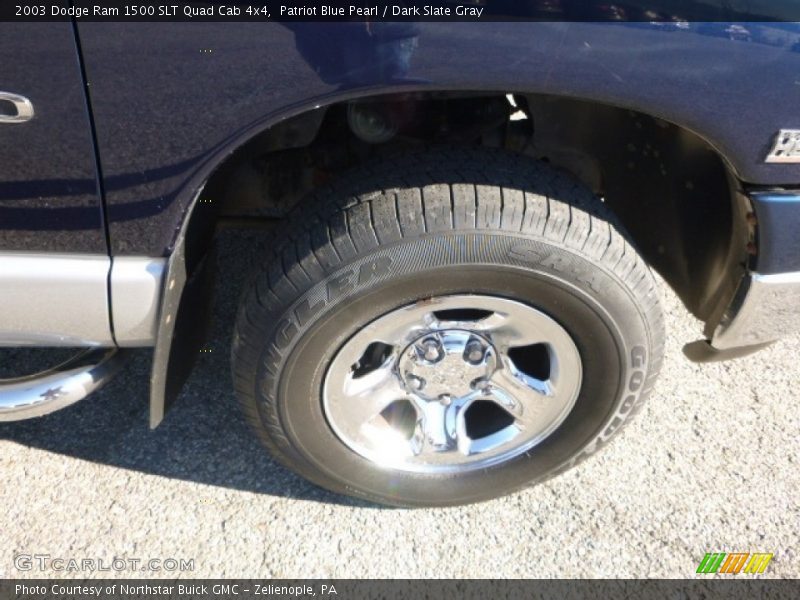 Patriot Blue Pearl / Dark Slate Gray 2003 Dodge Ram 1500 SLT Quad Cab 4x4