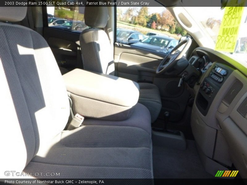 Patriot Blue Pearl / Dark Slate Gray 2003 Dodge Ram 1500 SLT Quad Cab 4x4