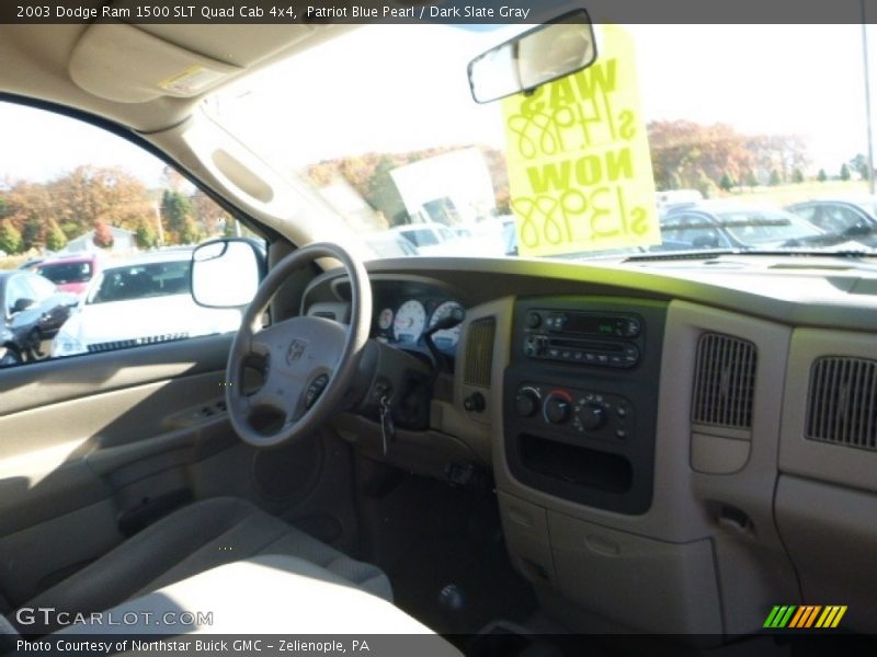 Patriot Blue Pearl / Dark Slate Gray 2003 Dodge Ram 1500 SLT Quad Cab 4x4