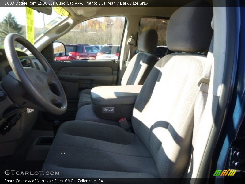 Patriot Blue Pearl / Dark Slate Gray 2003 Dodge Ram 1500 SLT Quad Cab 4x4