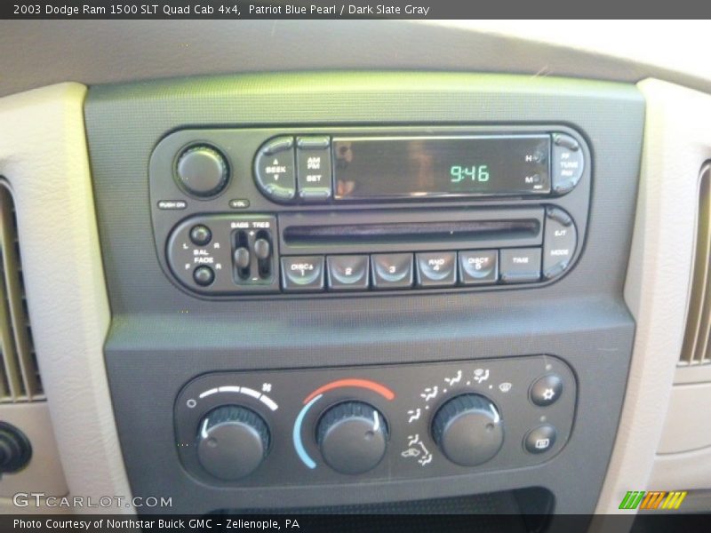 Patriot Blue Pearl / Dark Slate Gray 2003 Dodge Ram 1500 SLT Quad Cab 4x4