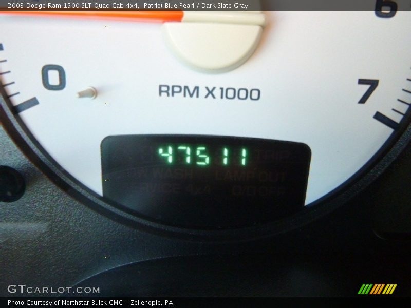 Patriot Blue Pearl / Dark Slate Gray 2003 Dodge Ram 1500 SLT Quad Cab 4x4