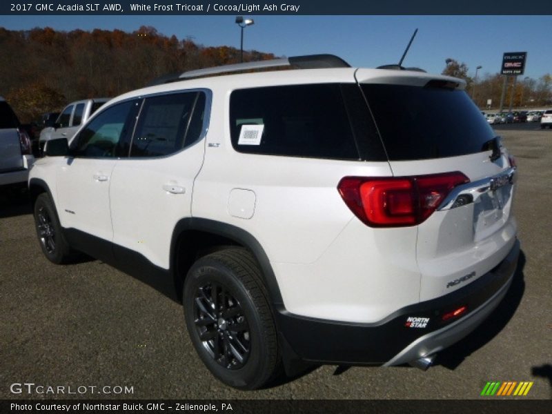 White Frost Tricoat / Cocoa/Light Ash Gray 2017 GMC Acadia SLT AWD