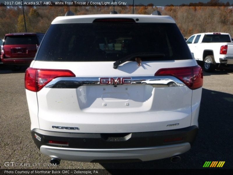 White Frost Tricoat / Cocoa/Light Ash Gray 2017 GMC Acadia SLT AWD