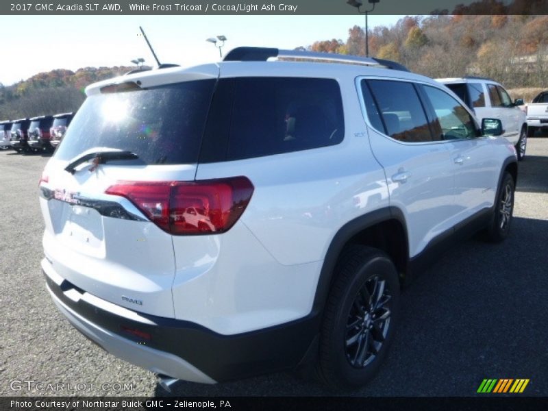 White Frost Tricoat / Cocoa/Light Ash Gray 2017 GMC Acadia SLT AWD