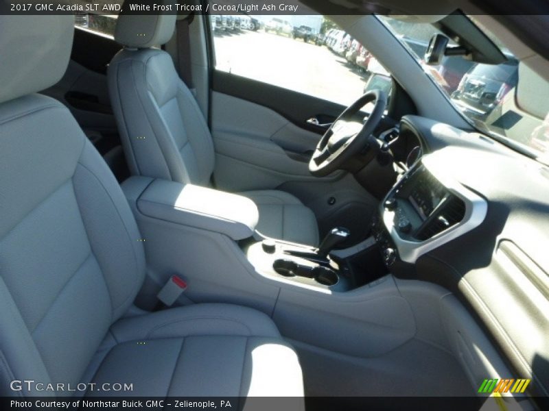White Frost Tricoat / Cocoa/Light Ash Gray 2017 GMC Acadia SLT AWD