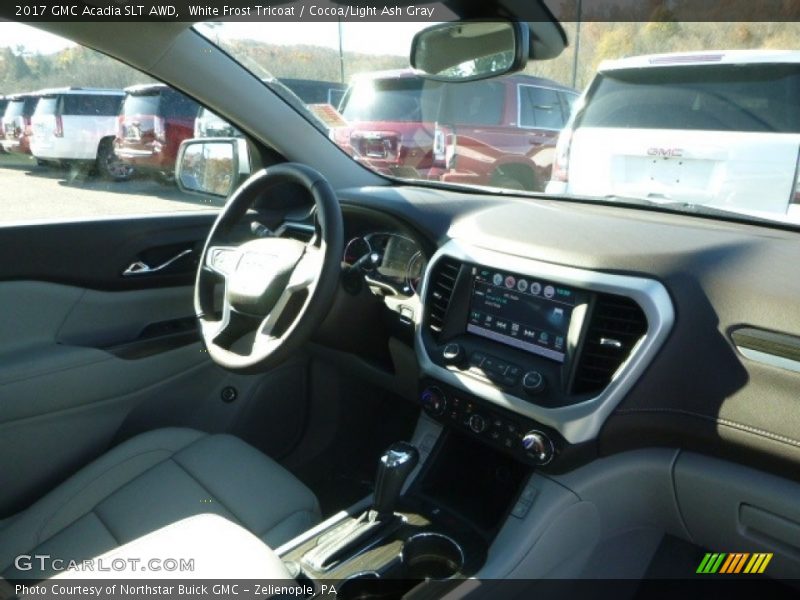 White Frost Tricoat / Cocoa/Light Ash Gray 2017 GMC Acadia SLT AWD