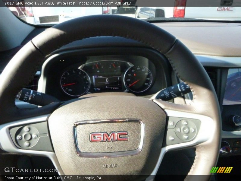 White Frost Tricoat / Cocoa/Light Ash Gray 2017 GMC Acadia SLT AWD