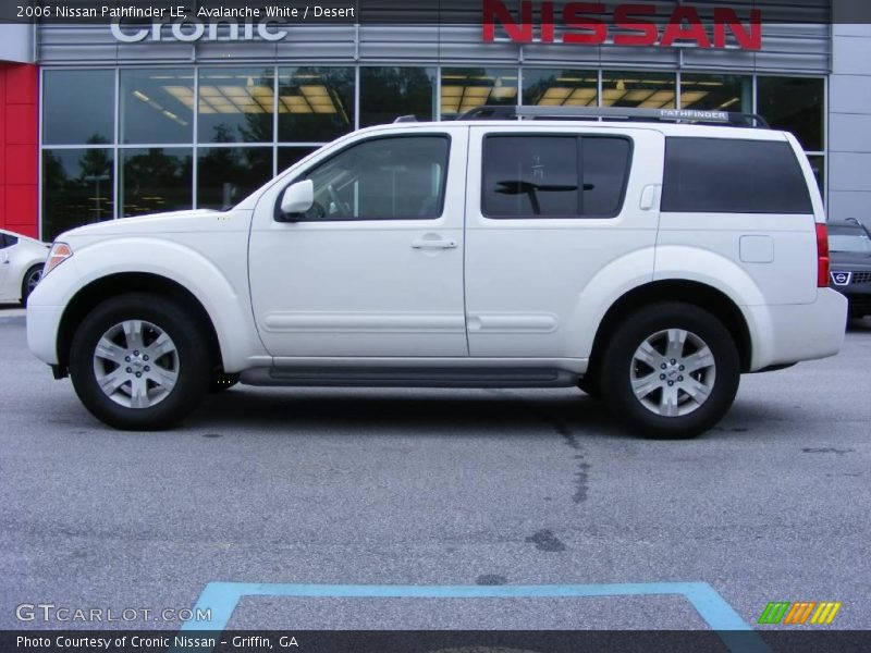 Avalanche White / Desert 2006 Nissan Pathfinder LE