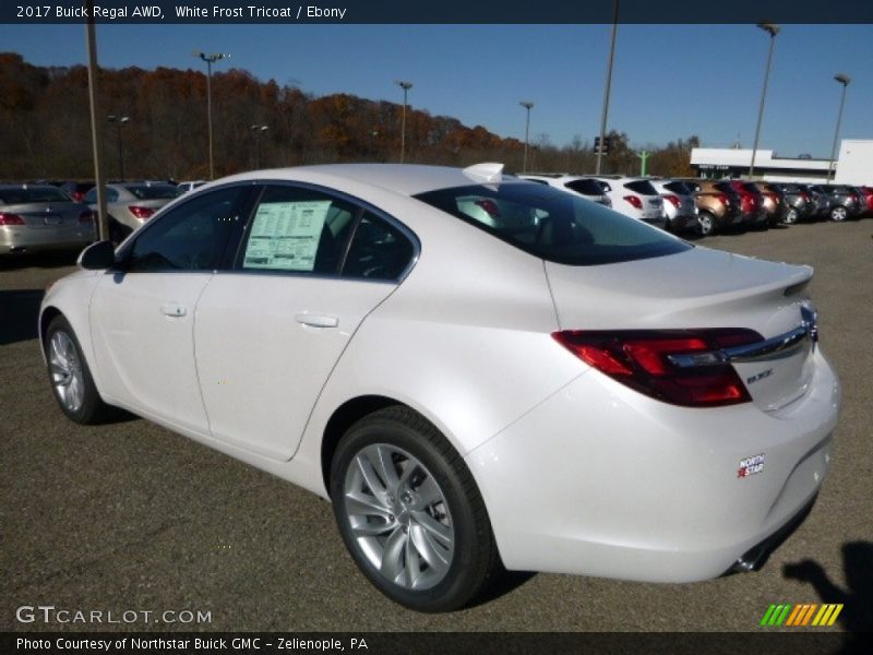 White Frost Tricoat / Ebony 2017 Buick Regal AWD