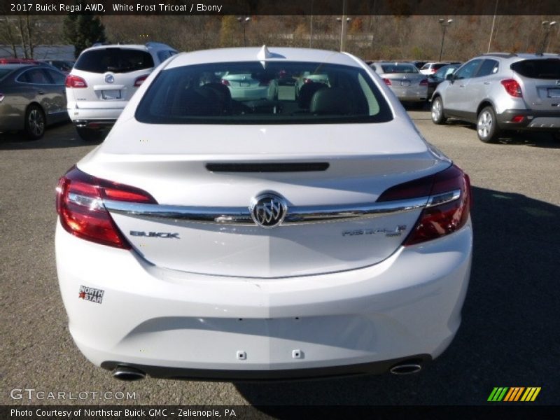 White Frost Tricoat / Ebony 2017 Buick Regal AWD