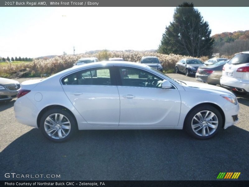 White Frost Tricoat / Ebony 2017 Buick Regal AWD