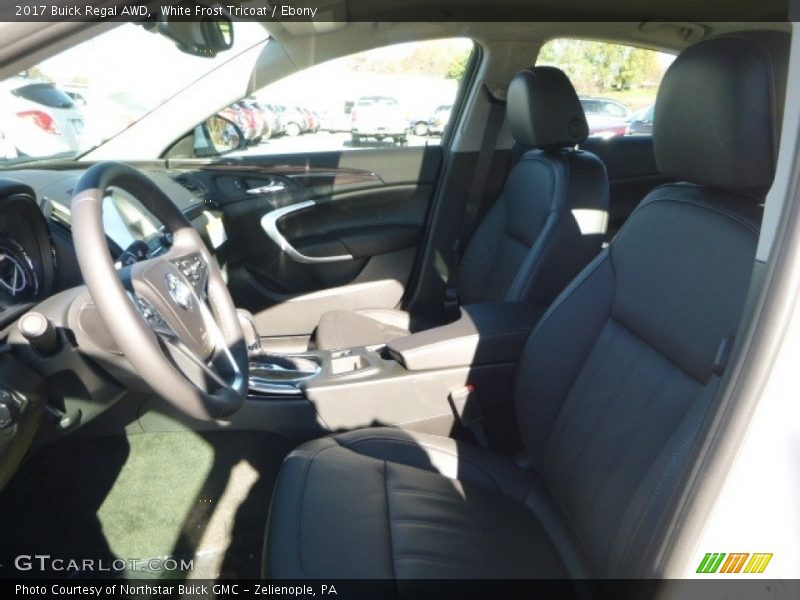 White Frost Tricoat / Ebony 2017 Buick Regal AWD