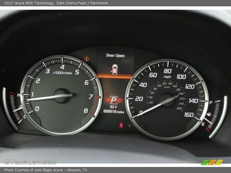 Dark Cherry Pearl / Parchment 2017 Acura MDX Technology