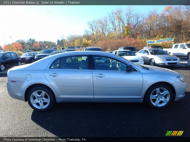 Silver Ice Metallic / Titanium 2011 Chevrolet Malibu LS
