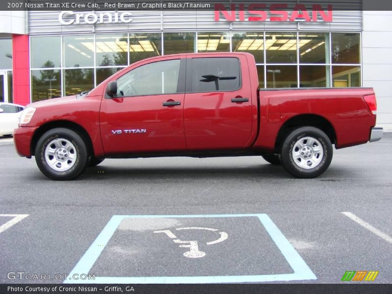 Red Brawn / Graphite Black/Titanium 2007 Nissan Titan XE Crew Cab
