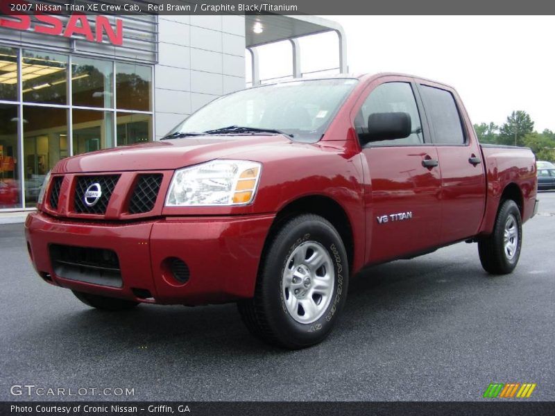 Red Brawn / Graphite Black/Titanium 2007 Nissan Titan XE Crew Cab