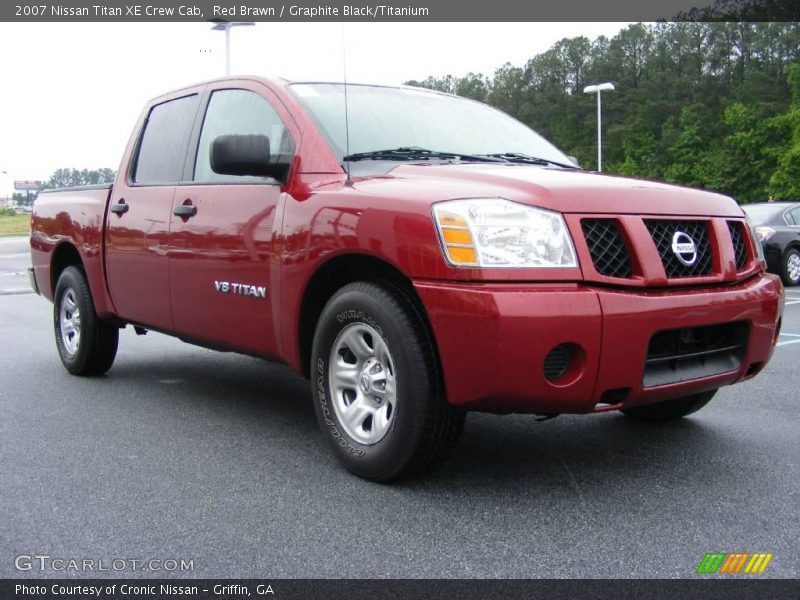 Red Brawn / Graphite Black/Titanium 2007 Nissan Titan XE Crew Cab