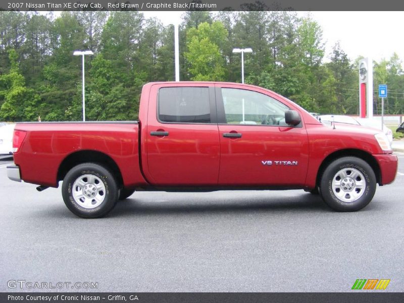 Red Brawn / Graphite Black/Titanium 2007 Nissan Titan XE Crew Cab