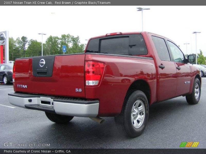 Red Brawn / Graphite Black/Titanium 2007 Nissan Titan XE Crew Cab