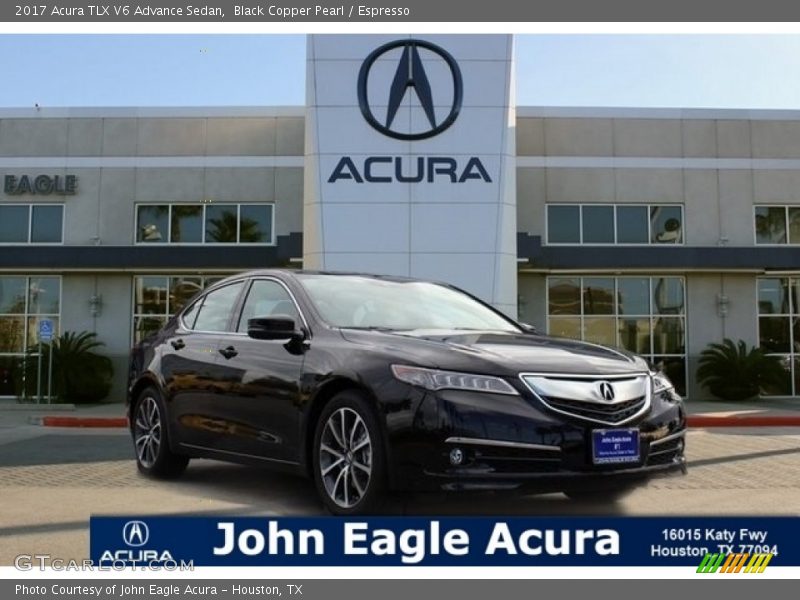 Black Copper Pearl / Espresso 2017 Acura TLX V6 Advance Sedan