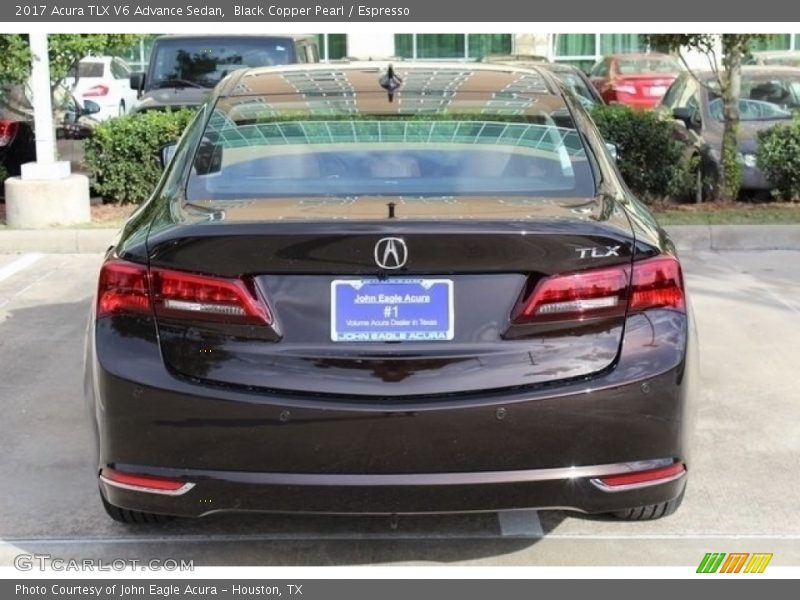 Black Copper Pearl / Espresso 2017 Acura TLX V6 Advance Sedan
