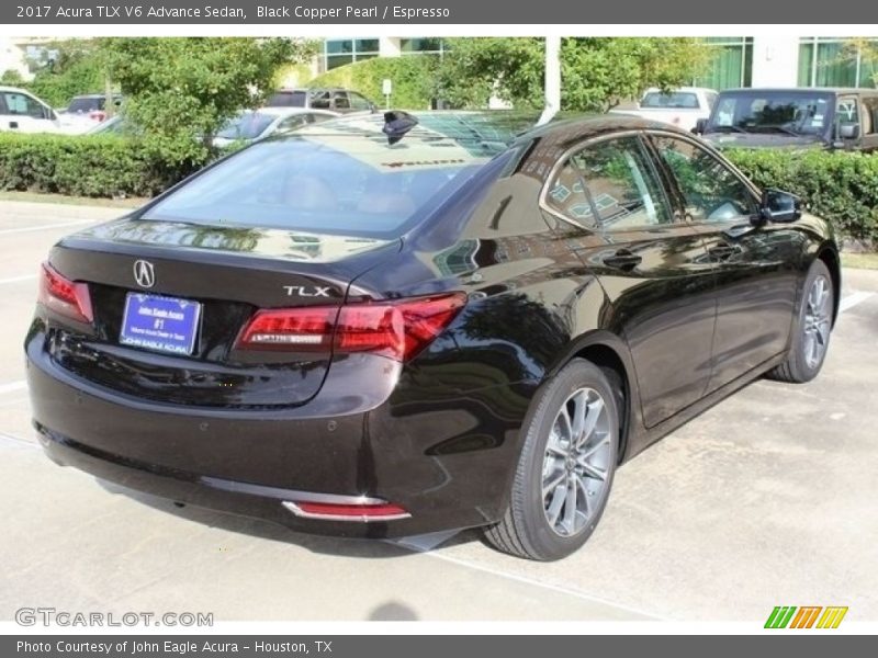Black Copper Pearl / Espresso 2017 Acura TLX V6 Advance Sedan