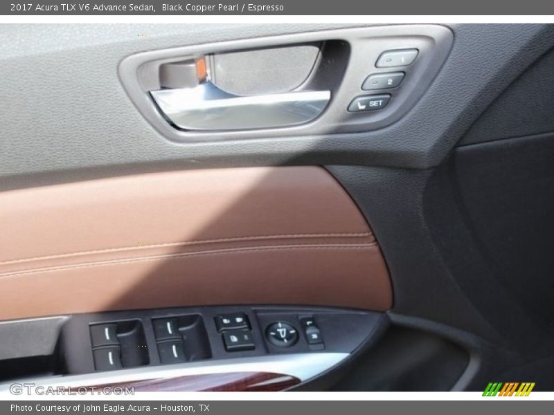 Black Copper Pearl / Espresso 2017 Acura TLX V6 Advance Sedan