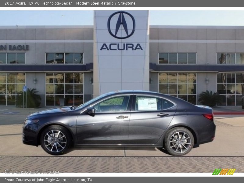 Modern Steel Metallic / Graystone 2017 Acura TLX V6 Technology Sedan