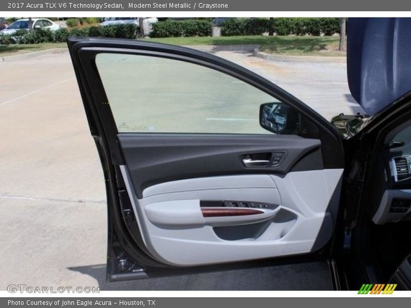 Modern Steel Metallic / Graystone 2017 Acura TLX V6 Technology Sedan