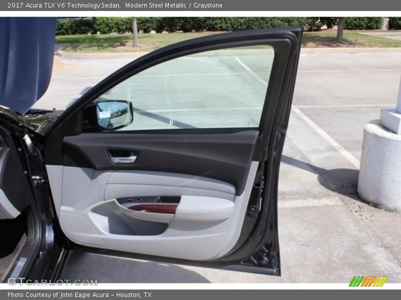 Modern Steel Metallic / Graystone 2017 Acura TLX V6 Technology Sedan