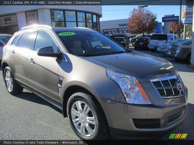 Gold Mist Metallic / Shale/Brownstone 2011 Cadillac SRX 4 V6 AWD