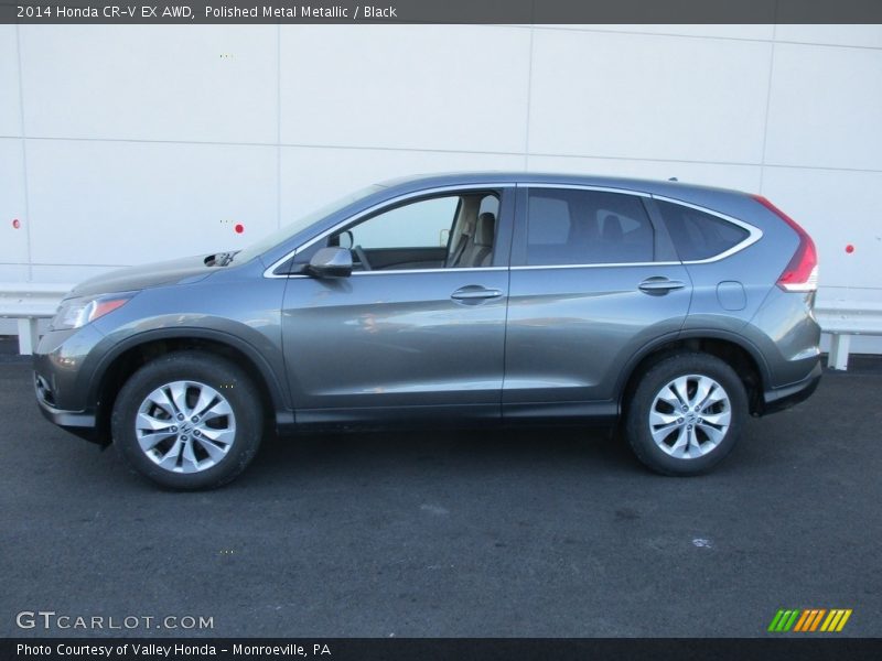 Polished Metal Metallic / Black 2014 Honda CR-V EX AWD