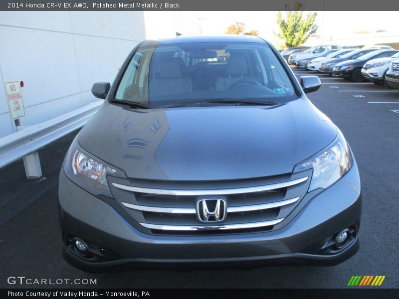 Polished Metal Metallic / Black 2014 Honda CR-V EX AWD